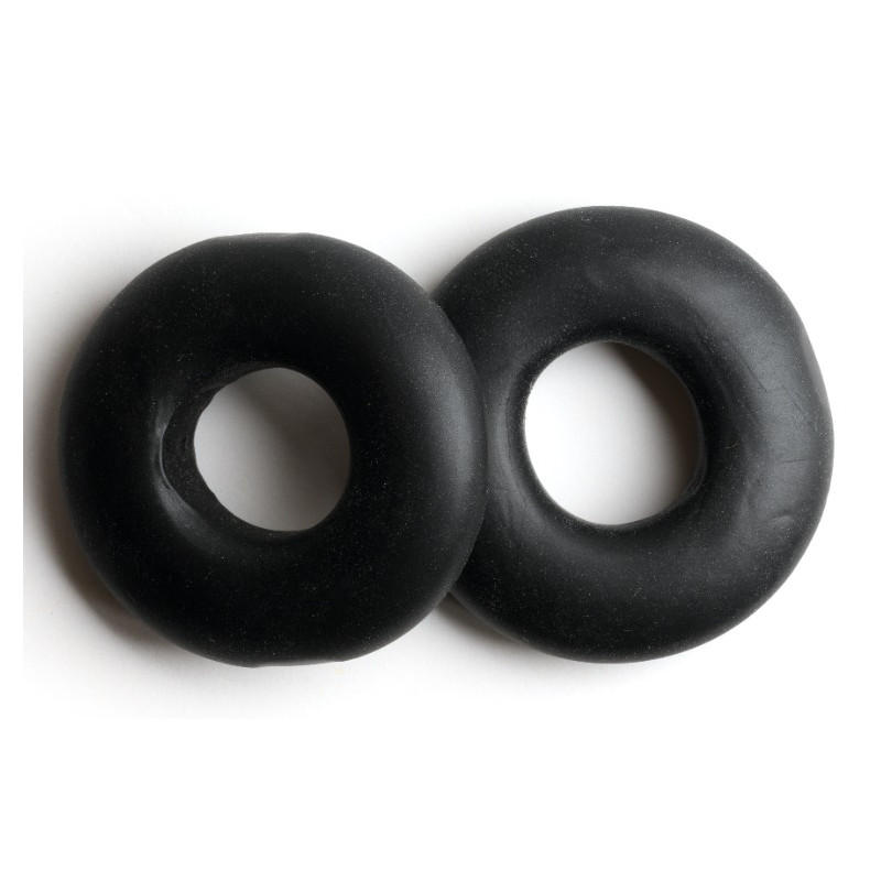 Sport Fucker Lot de 2 Cockrings souples Stacker 20 mm Noirs